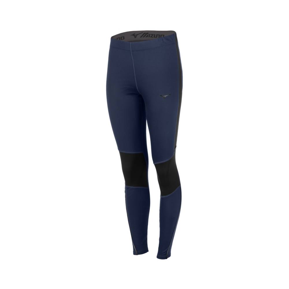 Damske Legíny Mizuno Breath Thermo® Indigo/Čierne Vypredaj VAPW21308